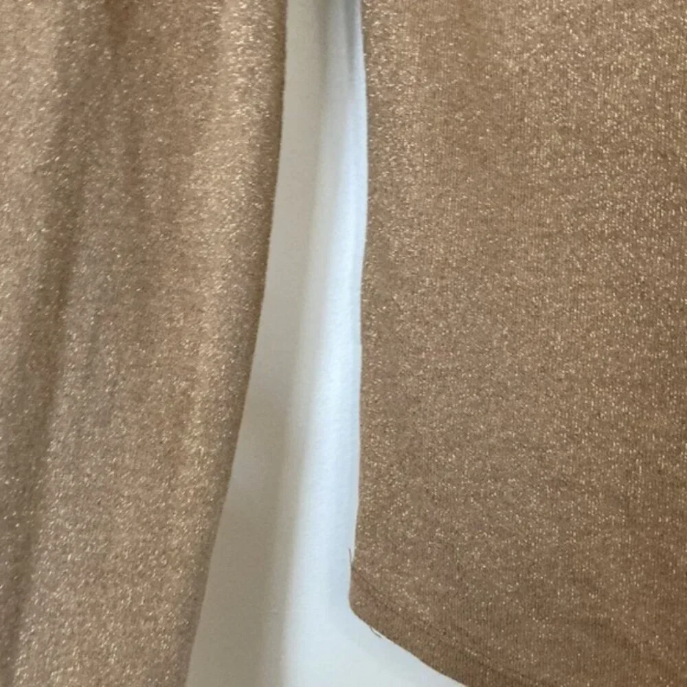 ✨ J.Crew Women’s Gold Metallic V-Neck Pullover Knit Top | Size S ✨